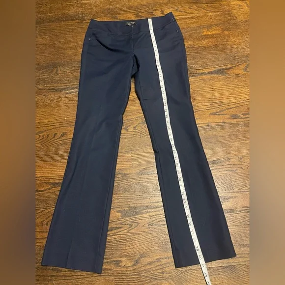 White House Black Market Navy Boot Cut Pants 56% cotton - Picture 8 of 12
